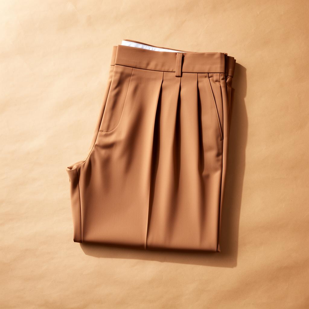 Wide-Leg Pleated Trousers